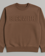 Embossed Mocha Crewneck - BLCK WLTH