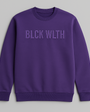 Embroidered Amethyst Crewneck - BLCK WLTH