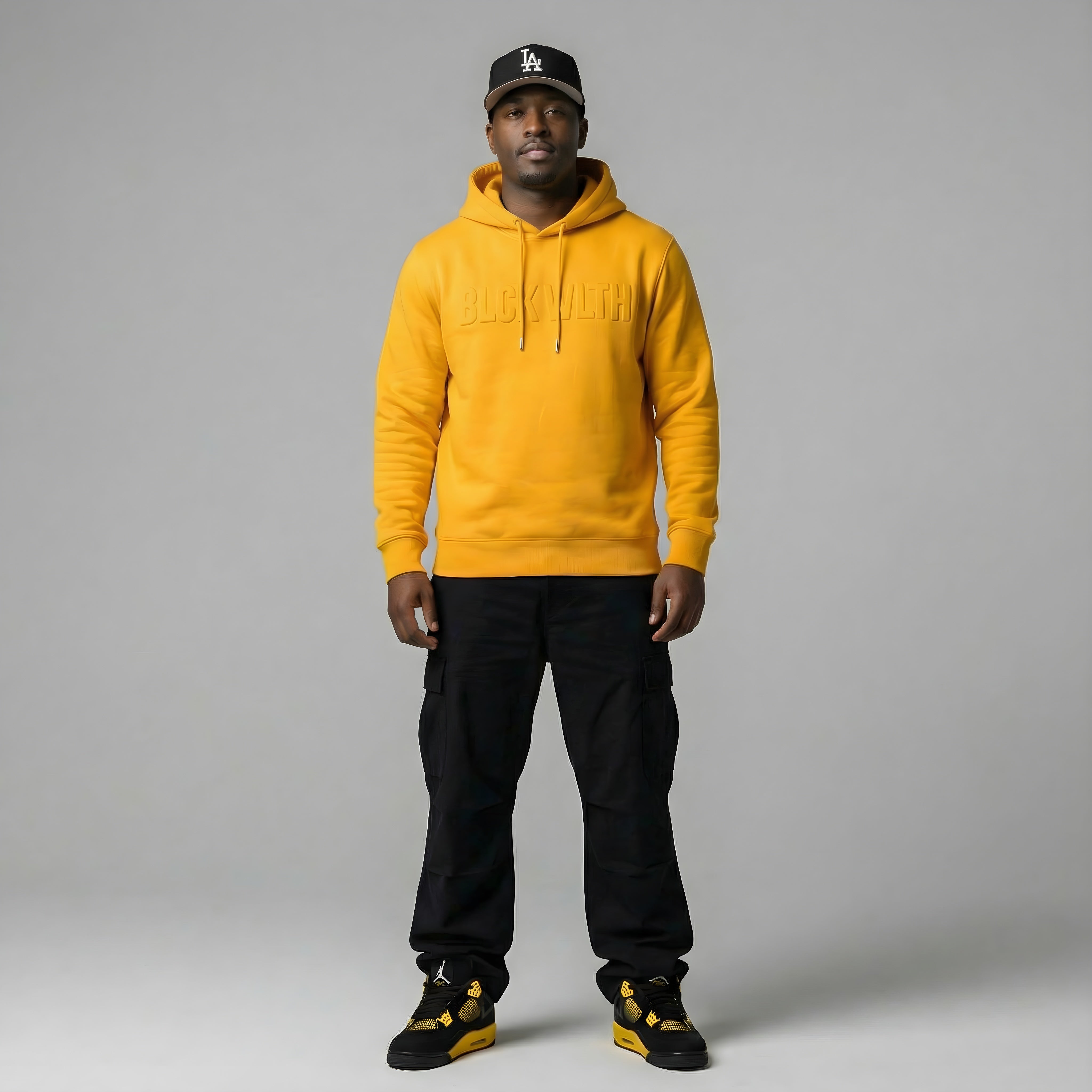 Golfickers スウェットHOLE 499 Mustards Sweat BLCK WLTH | Embossed Sweatshirt (Marigold) – House of Holland