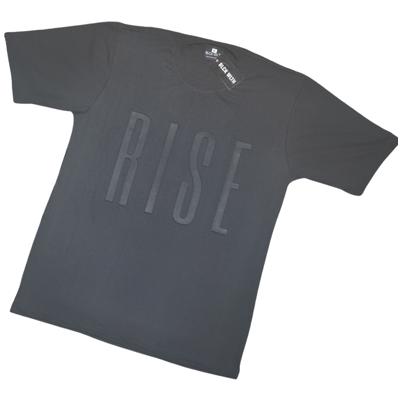 BLCK WLTH | RISE Embossed Tee (Obsidian)