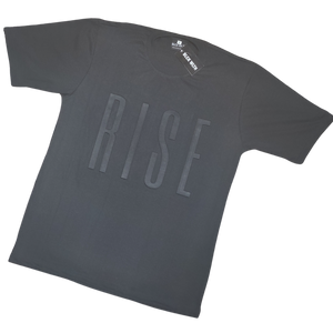 BLCK WLTH | RISE Embossed Tee (Obsidian)