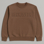 Embossed Mocha Crewneck - BLCK WLTH