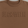 Embossed Mocha Crewneck - BLCK WLTH