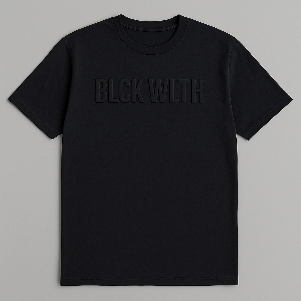 BLCK WLTH | Embossed Short Sleeve Tee (Obsidian)