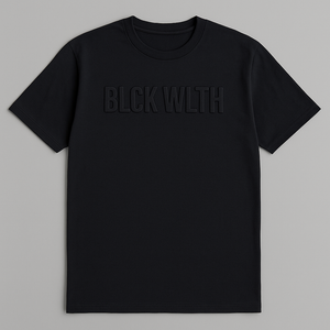 BLCK WLTH | Embossed Short Sleeve Tee (Obsidian)
