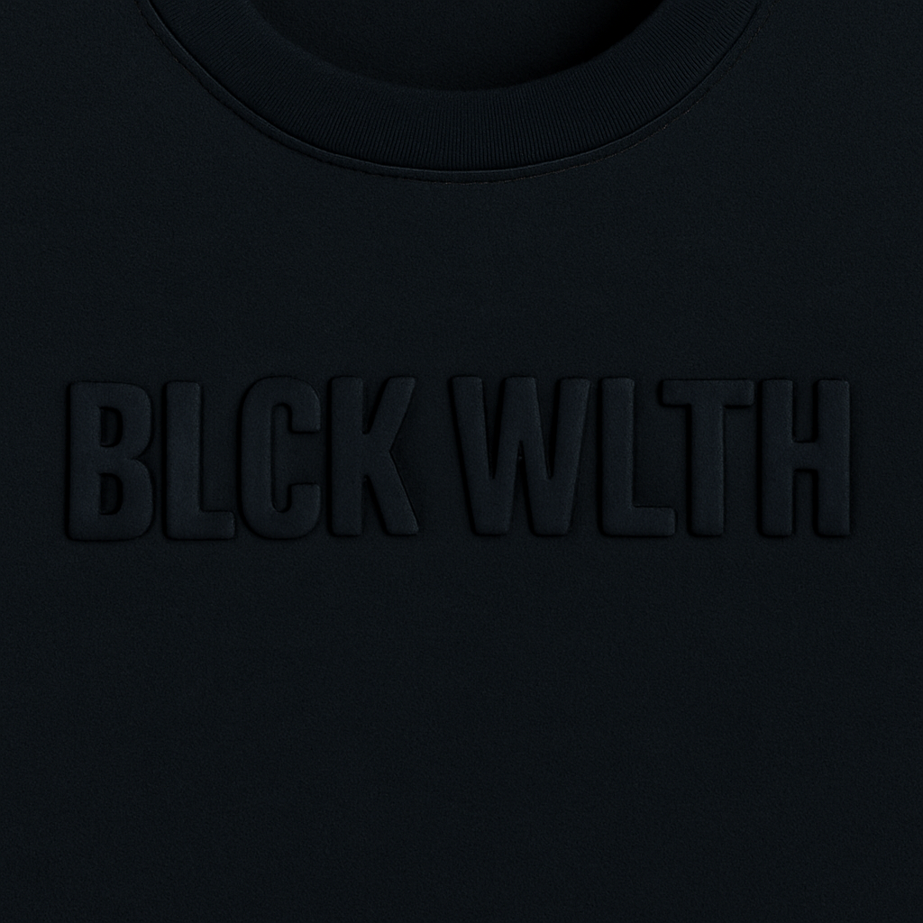 BLCK WLTH | Embossed Short Sleeve Tee (Obsidian)