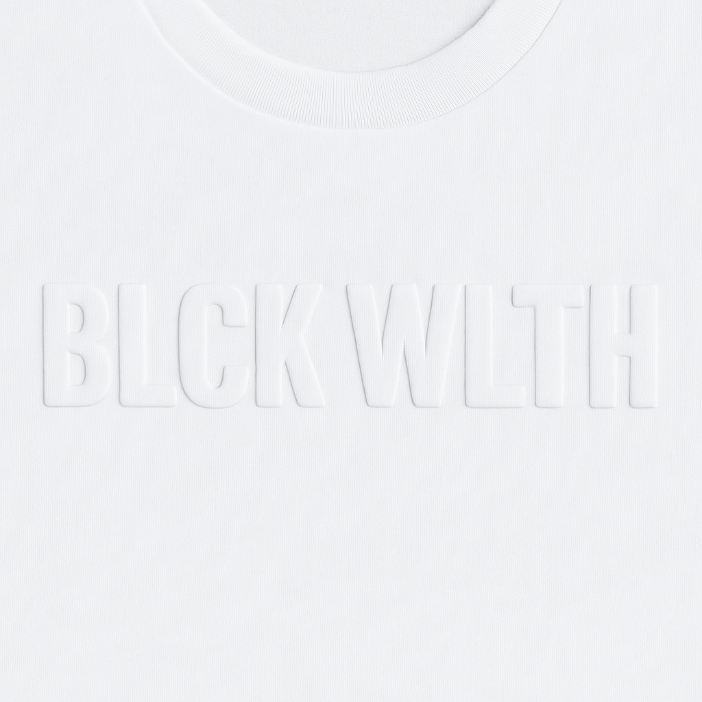 BLCK WLTH | Embossed Short Sleeve Tee (White)