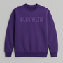 Embroidered Amethyst Crewneck - BLCK WLTH