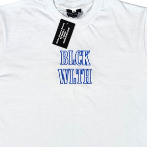 BLCK WLTH | Short Sleeve Tee (White/Azure)