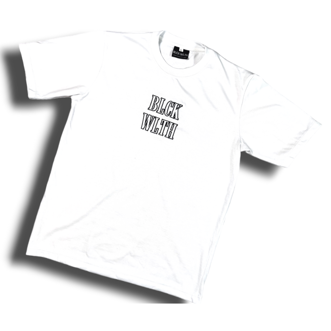 BLCK WLTH | Short Sleeve Tee (White/Obsidian)