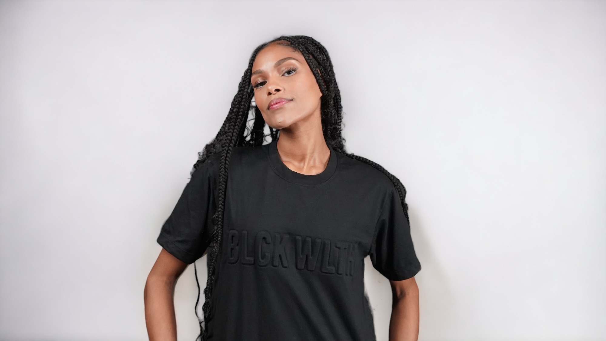 BLCK WLTH | Embossed Short Sleeve Tee (Obsidian)