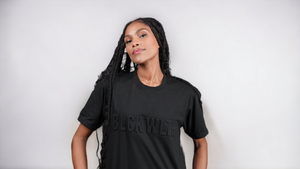 BLCK WLTH | Embossed Short Sleeve Tee (Obsidian)