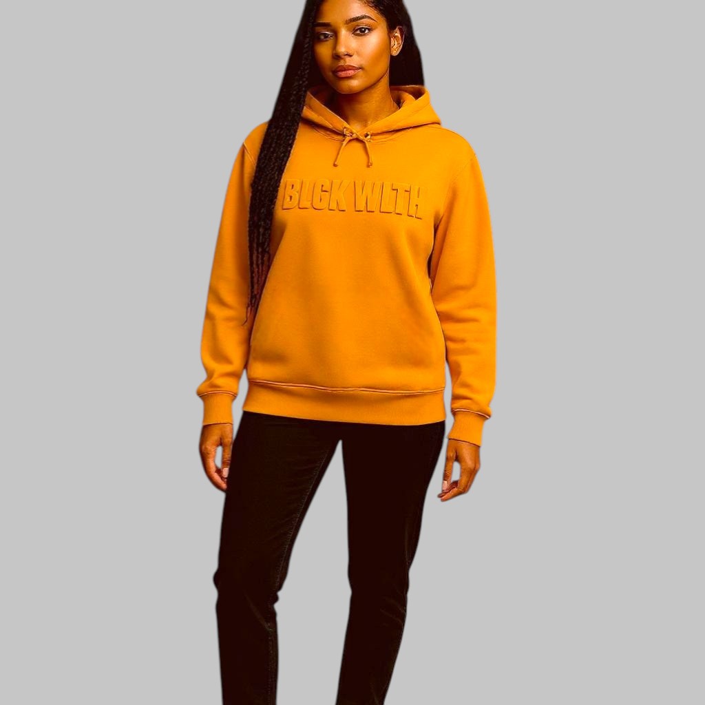 Embossed Marigold Hoodie - BLCK WLTH