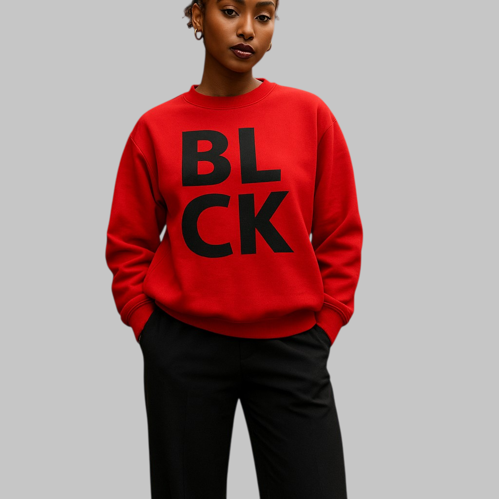 Statement Crewneck Cherry - BLCK WLTH