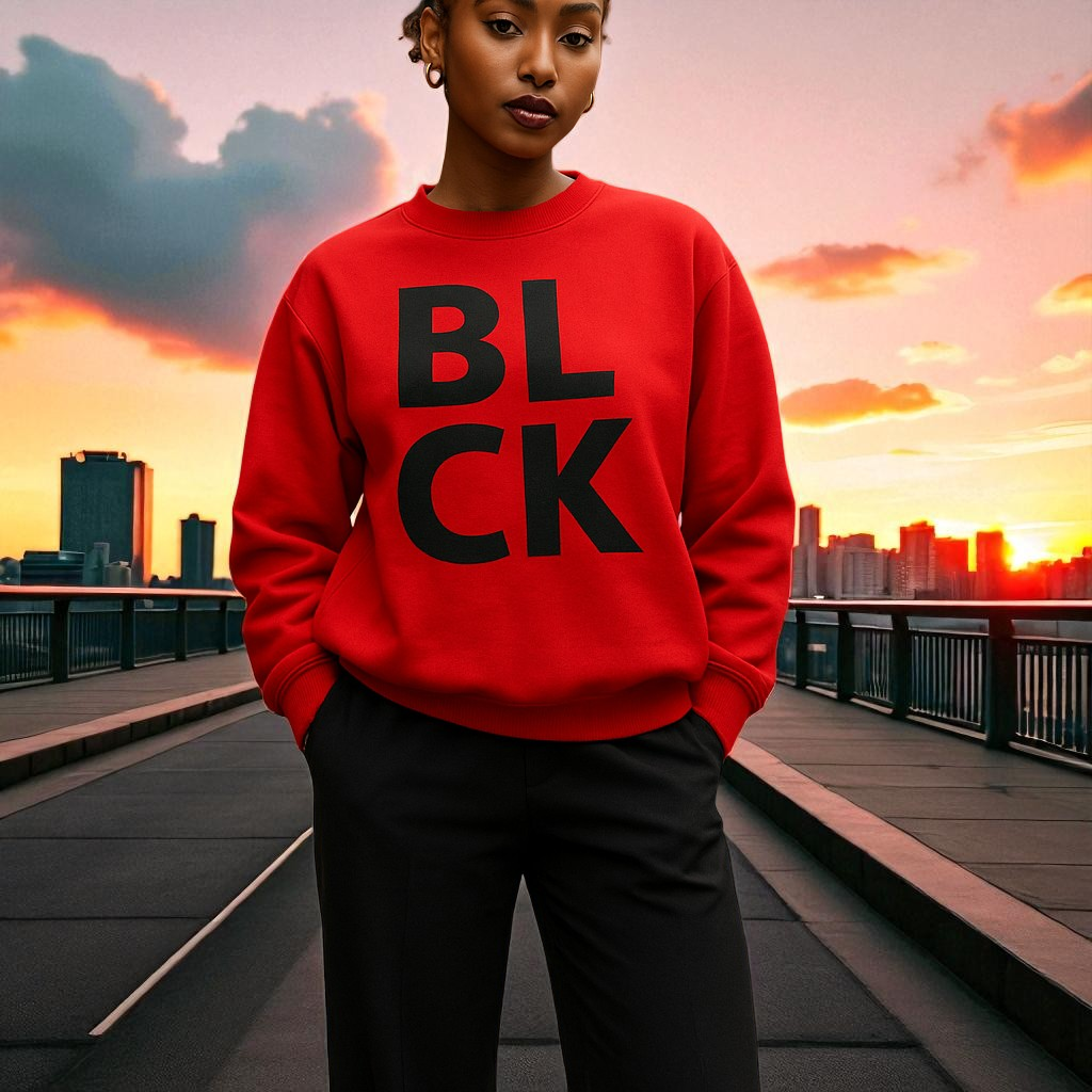 Statement Crewneck Cherry - BLCK WLTH
