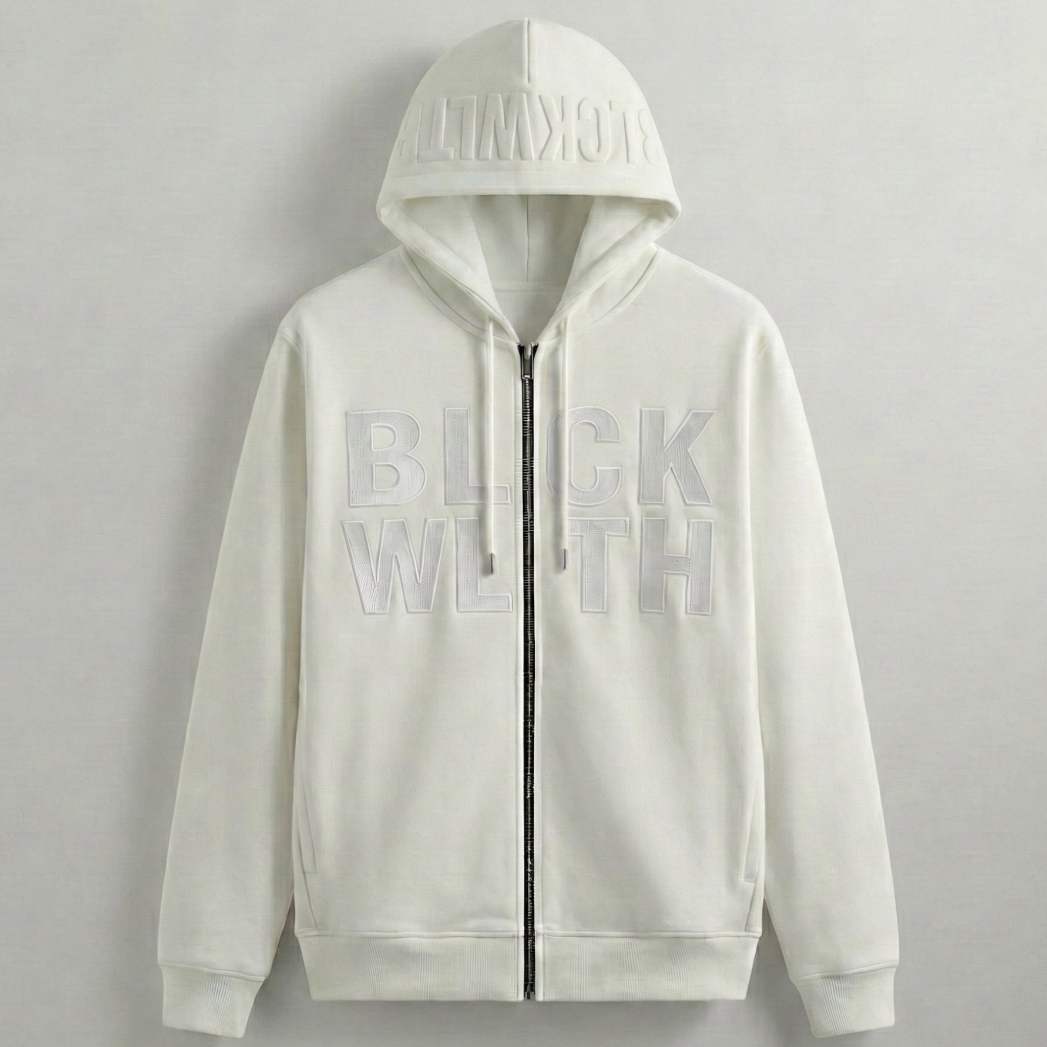 BLCK WLTH BOLD Zip Hoodie – White House of Holland Merchandise