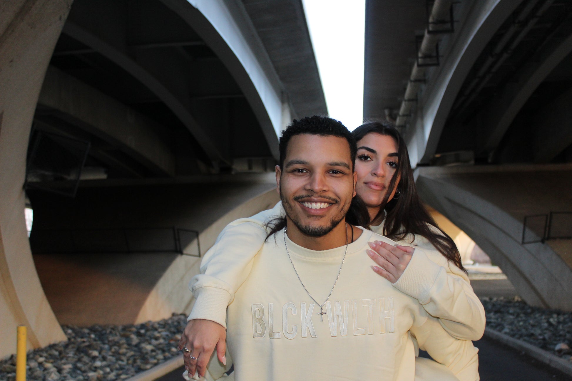 Embroidered Alabaster Crewneck - BLCK WLTH