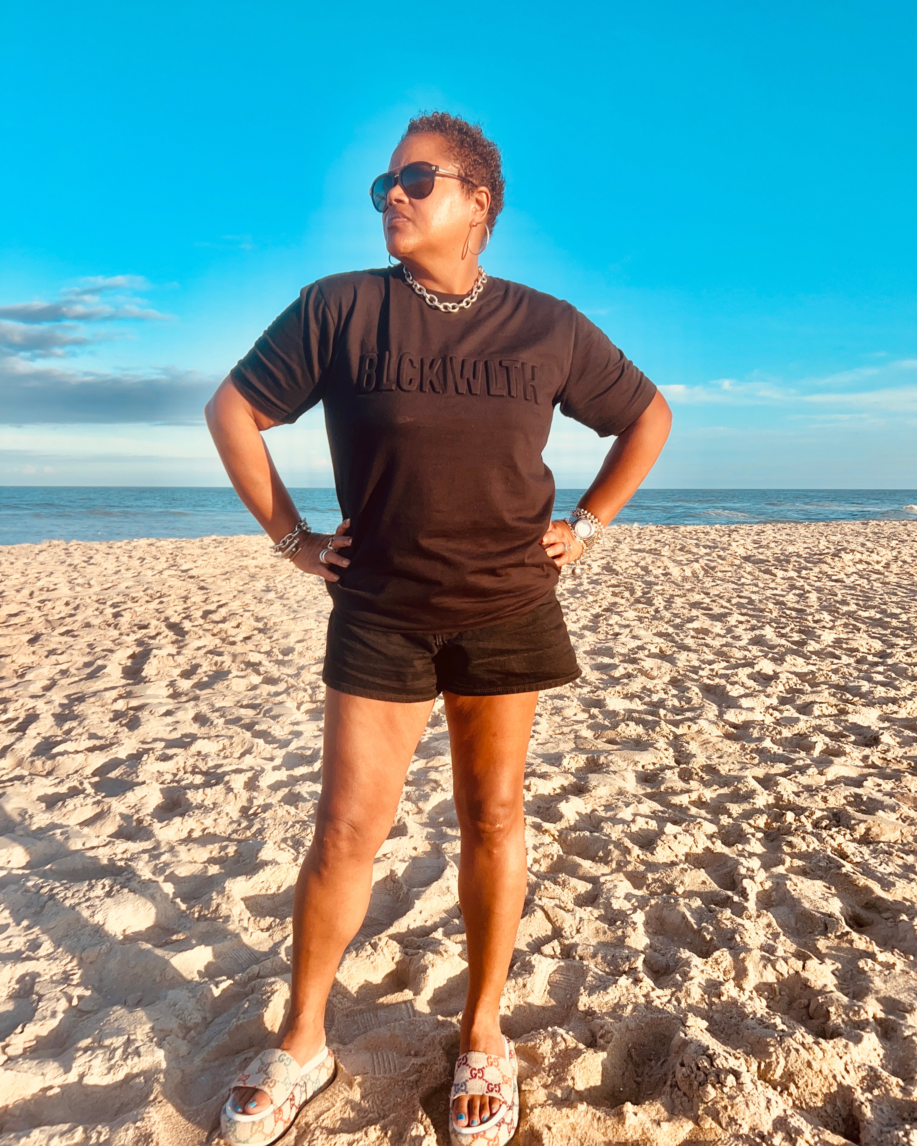 BLCK WLTH | Embossed Short Sleeve Tee (Obsidian)