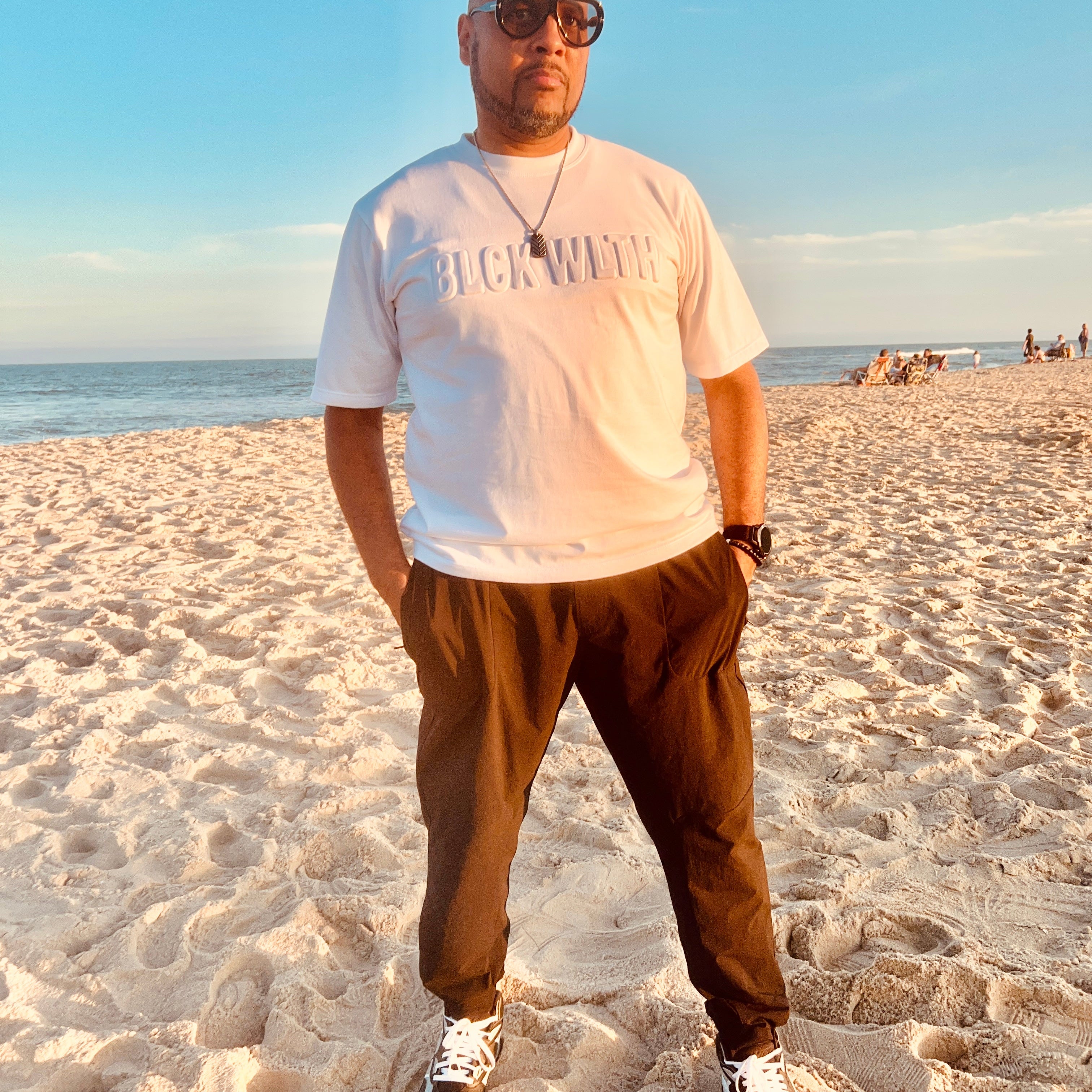 BLCK WLTH | Embossed Short Sleeve Tee (White) House of Holland Merchandise