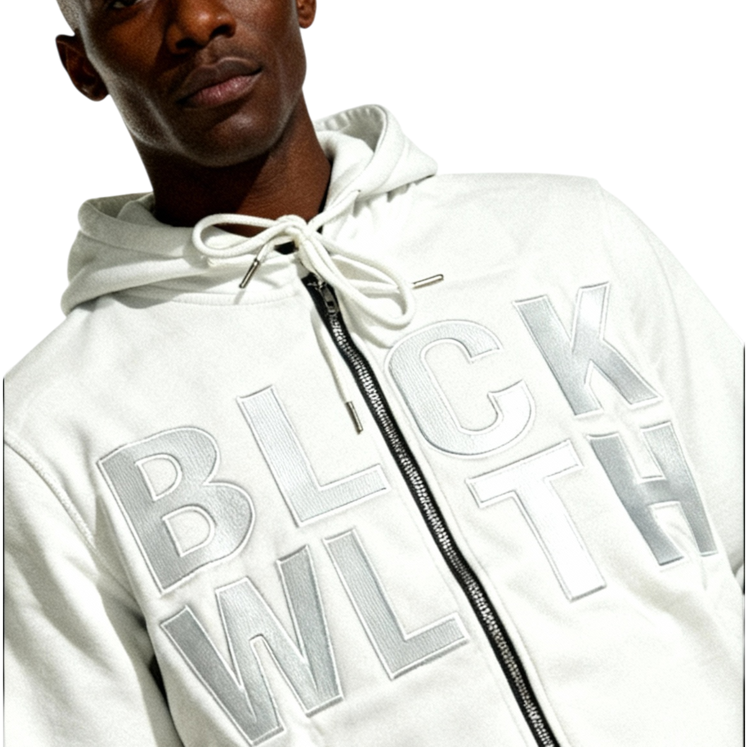 BLCK WLTH BOLD Zip Hoodie – White House of Holland Merchandise