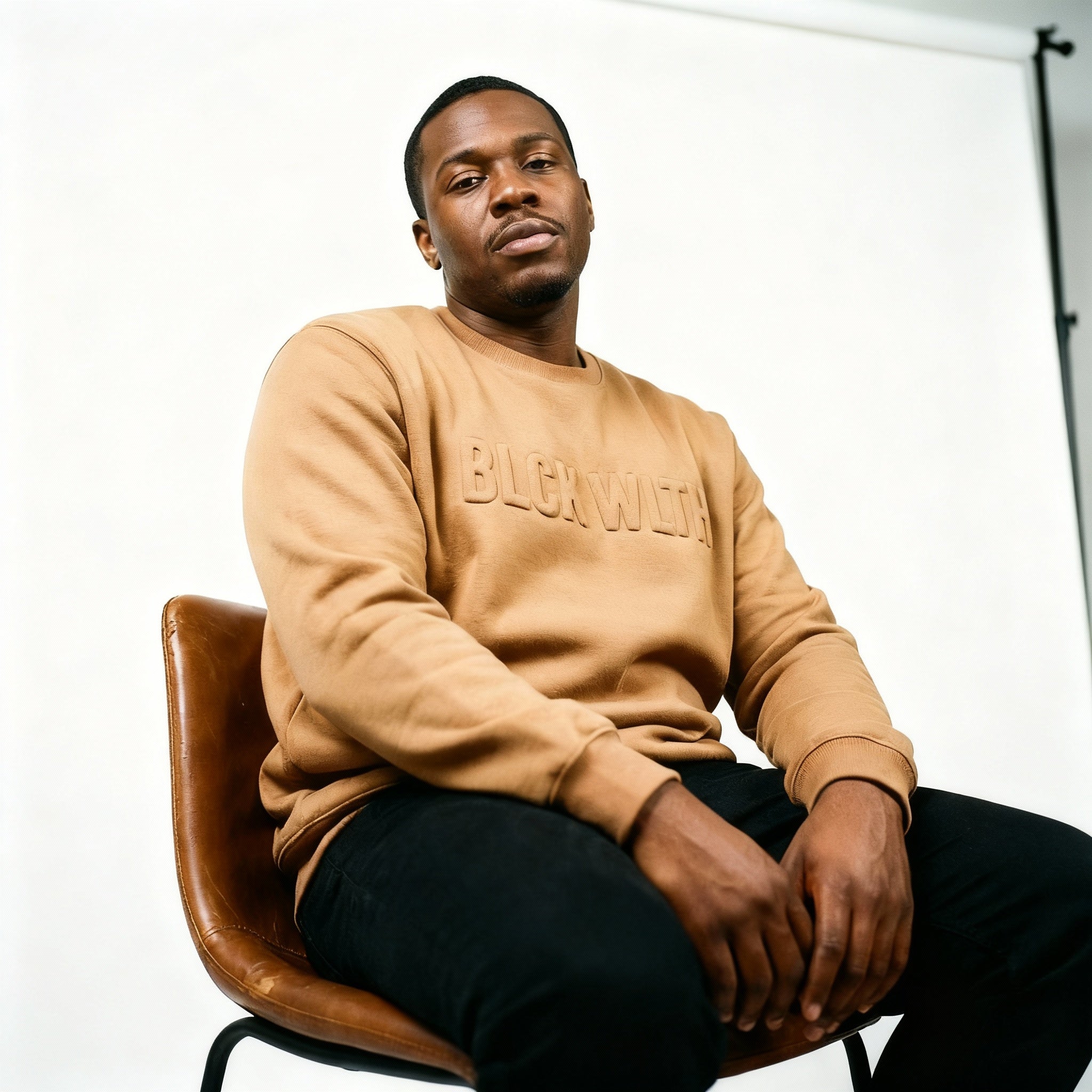 BLCK WLTH | Embossed Crewneck (Sandstone) House of Holland Merchandise