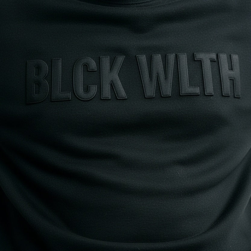 BLCK WLTH | Embossed Crewneck (Obsidian) House of Holland Merchandise
