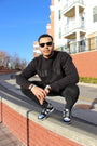 Embroidered Obsidian Crewneck - BLCK WLTH